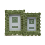 Green Wicker Weave Photo Frame, 2 Sizes, Sold Separately