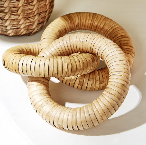 Rattan Links Decor, 2 Sizes, Sold Separately