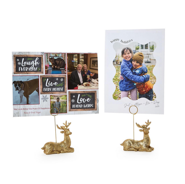Golden Deer Place Card / Photo Holder, Sold Individually