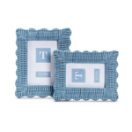 Blue Wicker Weave Photo Frame, 2 Sizes, Sold Separately