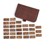 Chestnut Genuine Leather Domino Set
