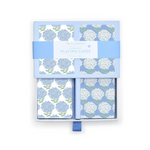 Hydrangea Double Deck Textured Playing Cards in Gift Box