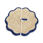 Handwoven Scalloped Edge Placemats, S/4