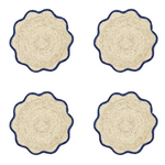 Handwoven Scalloped Edge Placemats, S/4