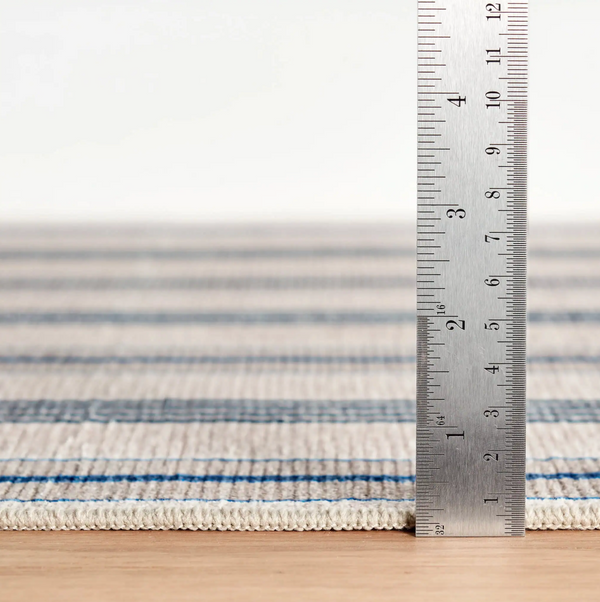 Nimes Ticking Machine Washable Rug - Neutral