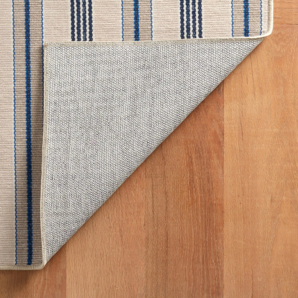 Nimes Ticking Machine Washable Rug - Neutral