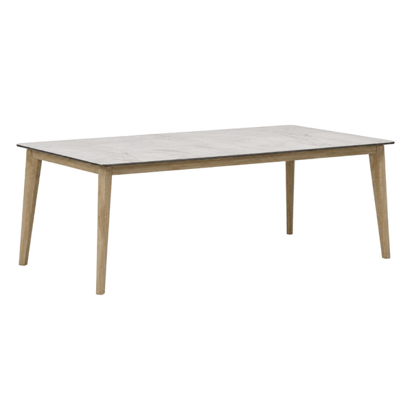 Diva Dining Table, Oak Aluminium, 71"W x 35.4"D