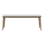 Diva Dining Table, Oak Aluminium, 71"W x 35.4"D