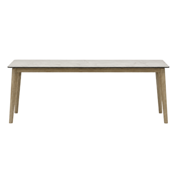 Diva Dining Table, Oak Aluminium, 71"W x 35.4"D