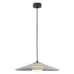 Nans 21.65" Outdoor Pendant Light, Beige Shade