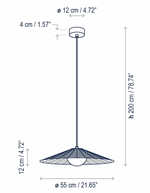 Nans 21.65" Outdoor Pendant Light, Beige Shade