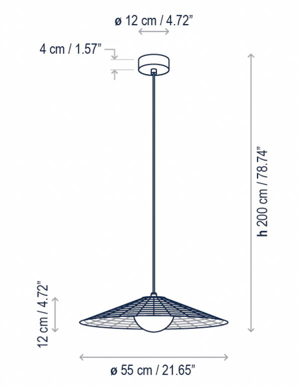 Nans 21.65" Outdoor Pendant Light, Beige Shade