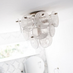 Loire Medium Tiered Flush Mount, Gild