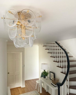 Loire Medium Tiered Flush Mount, Gild