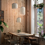 Nans 3-Set Outdoor Pendant Light, Beige Shade