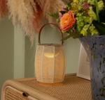 Tanit Portable 11.5" Outdoor Lantern, Beige Shade