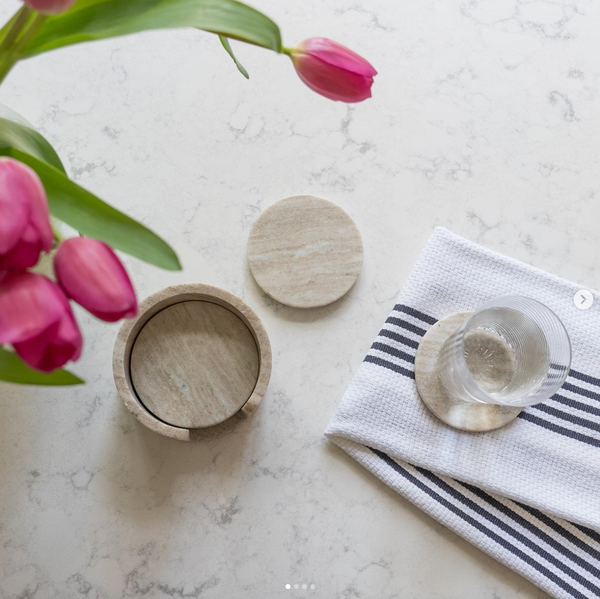 Duro Coasters Beige Marble / Unique