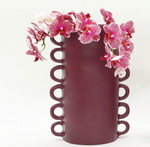 Loopy Large Vase, Oxblood