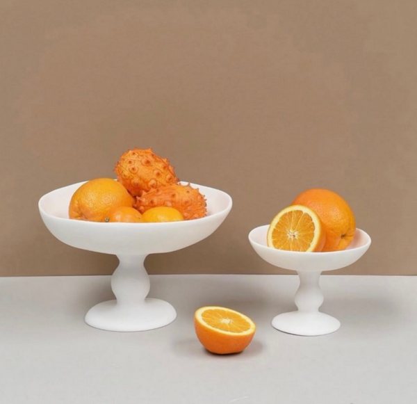 Pedestal Large Bowl, White