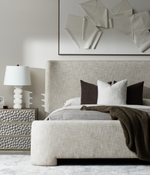 Pemba Shelter Bed King, Beige Boucle