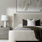 Pemba Shelter Bed King, Beige Boucle