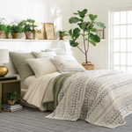 Pick Stitch Oversized Throw & Euro Sham Collection, Evergreen