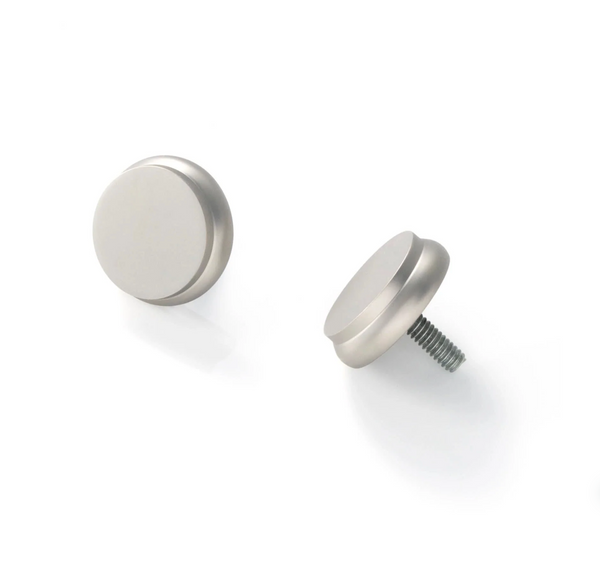 End Cap Finials, Satin Nickel