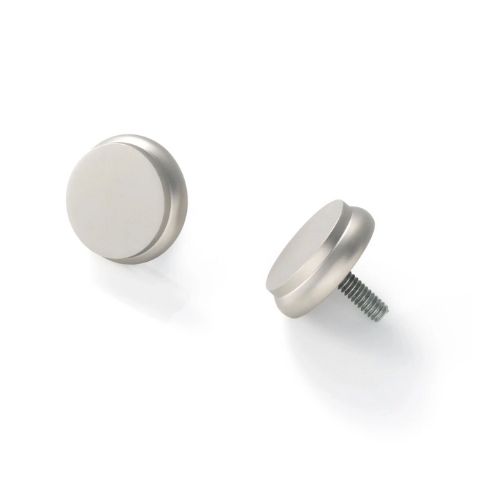 End Cap Finials, Satin Nickel