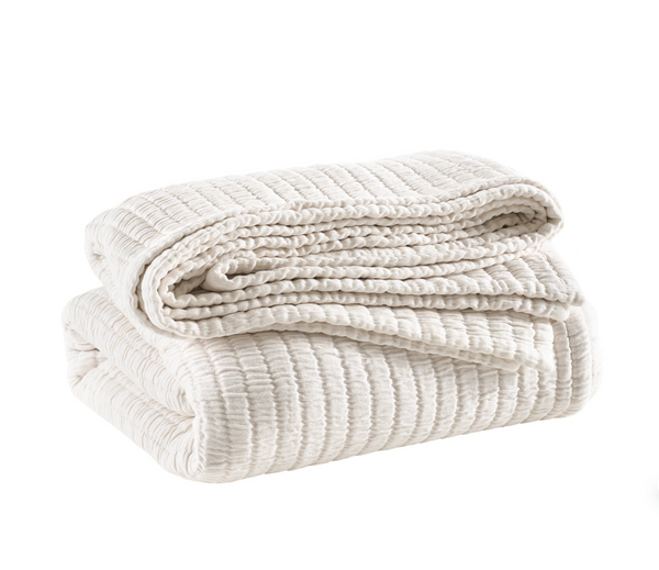 Boyfriend Matelasse Collection, Ivory