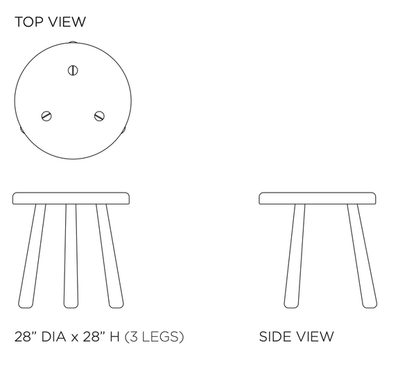Moo Bistro Table, Walnut, 28"Dia