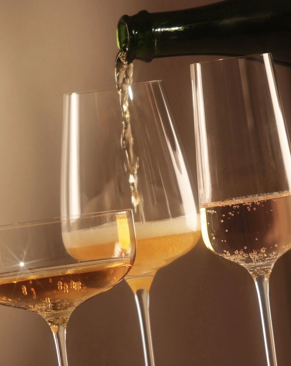 Clear Flute Glasses, Set of 4