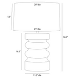 Katrina Lamp, 30.5"H