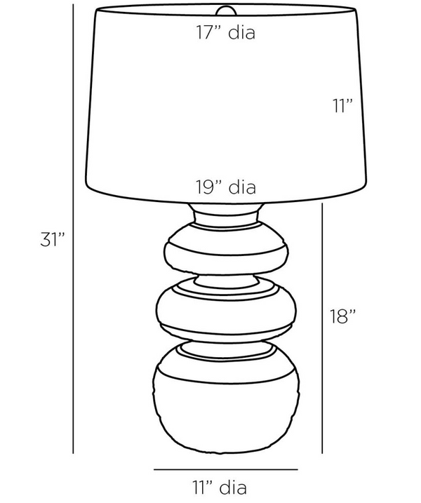 Alanis Lamp, 31"H