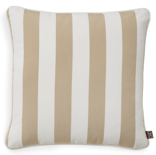 Florent Square Outdoor Cushion, Beige, 19.5" x 19.5"