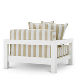 Antibes Outdoor Chair, Matte White/Florent Beige