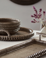 Kenis Braided Rectangle Tray, Natural, 35"W x 13.5"D