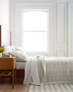 European Linen Box Quilt Collection, Sand