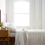 European Linen Box Quilt Collection, Sand