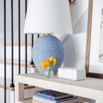 Toulon Table Lamp - Beaded Blue, 27.25"H