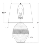 Toulon Table Lamp - Beaded Blue, 27.25"H