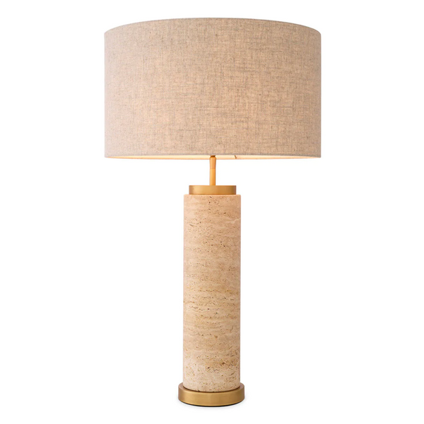 Lxry Table Lamp - Travertine, 29.53"H
