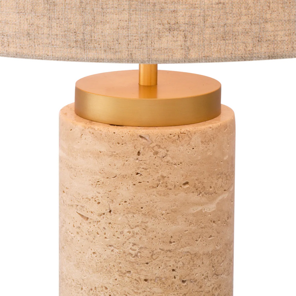 Lxry Table Lamp - Travertine, 29.53"H
