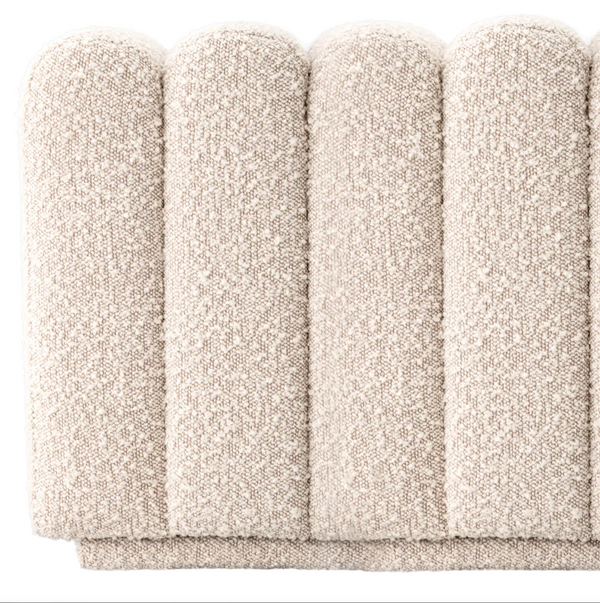 Bente Bench, Boucle Cream, 45.67"W x 18.50"D
