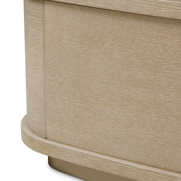 Cabana Nightstand - Washed Oak Veneer/Bianco Lilac Marble, 19.69"W