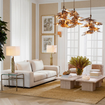 Villeroy Coffee Table - Travertine, 25.79" Dia