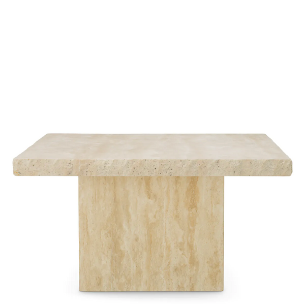 Villeroy Coffee Table - Travertine, 25.79" Dia