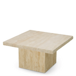 Villeroy Coffee Table - Travertine, 25.79" Dia