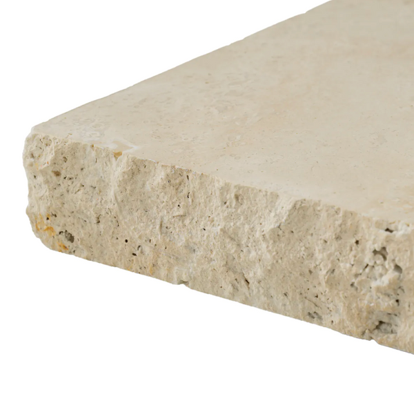 Villeroy Coffee Table - Travertine, 25.79" Dia