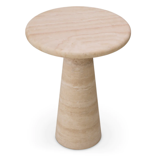 Adriana Side table - Travertine, 2 Sizes Sold Separately