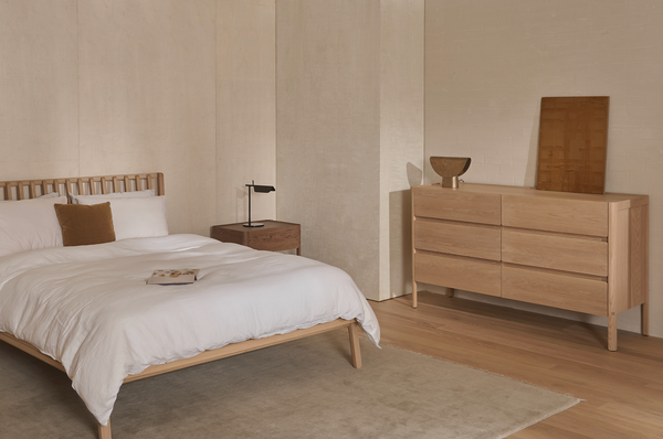 Nell Dresser, 6 Drawers, Light Oak, 63"W